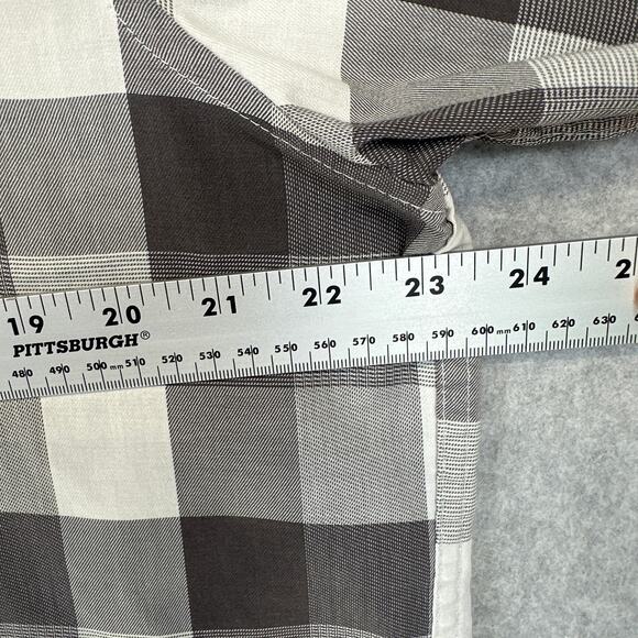 Claiborne Easy Care Shirt Mens Size L Check Cotton Blend Short Sleeve Button Up - Picture 8 of 10